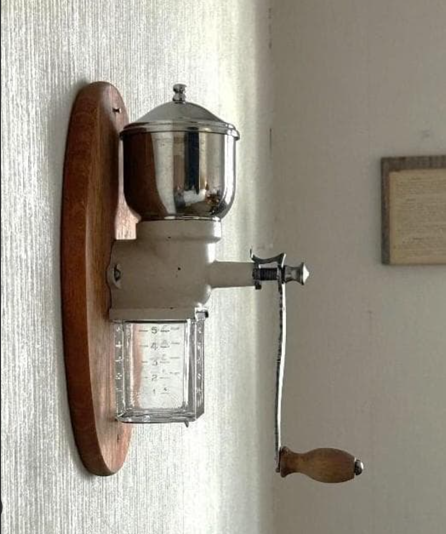 [French Vintage] Peugeot Classic Wall-Mounted Manual Coffee Grinder — French Curated Selection (Vintage)