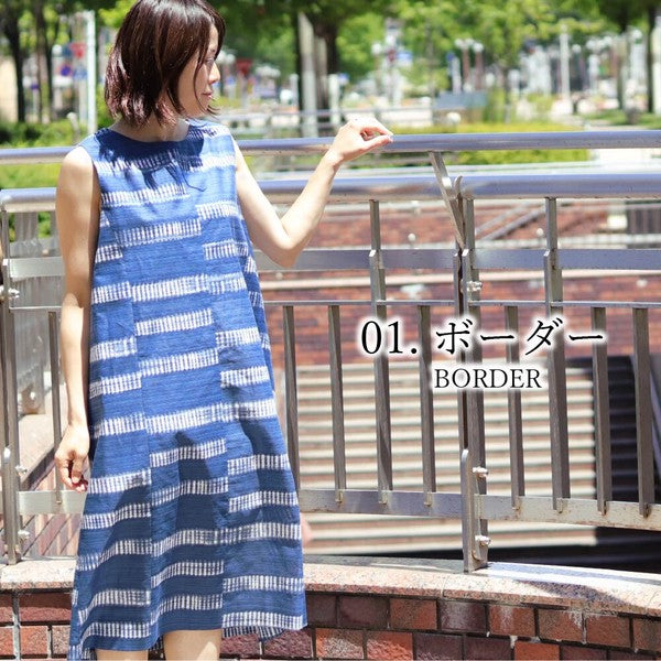 Yukata Fabric Sleeveless Dress Summer Women's