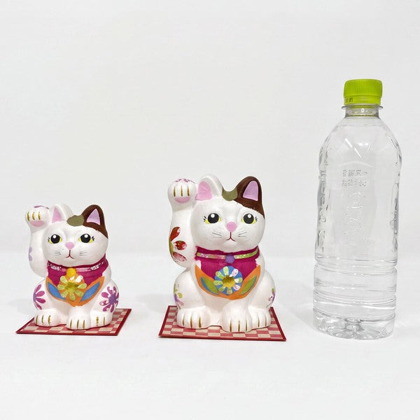 Ishikawa Shigyo Mino Washi Ceramic Maneki Neko – Polka Dot | Mino Washi | Seto Ware | Made in Japan