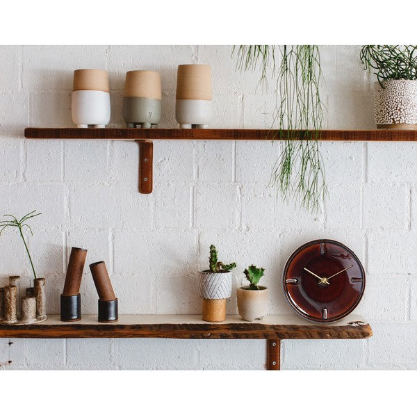 Sodateru Tokei Handmade Ceramic Wall Clock | Mino Ware | Made in Japan