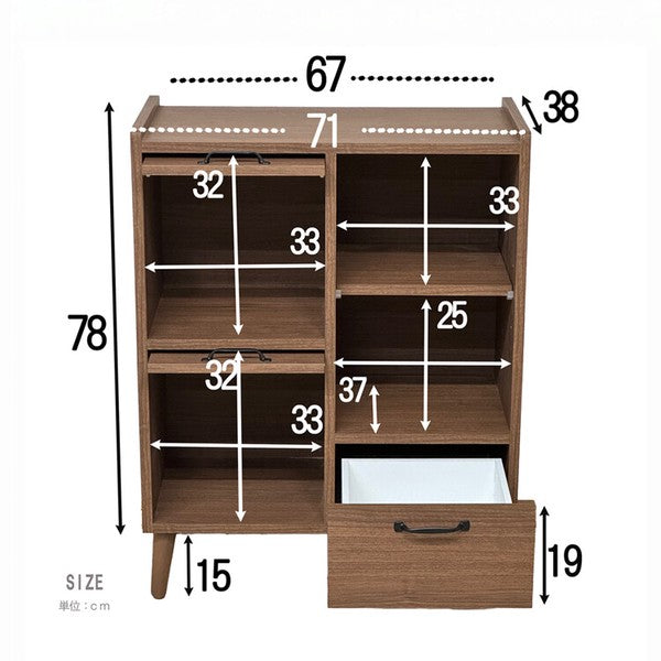 [Direct Delivery Available]Nordic Style Legged Domestic Cabinet Made in Japan High Quality Low Formaldehyde Book Shelf