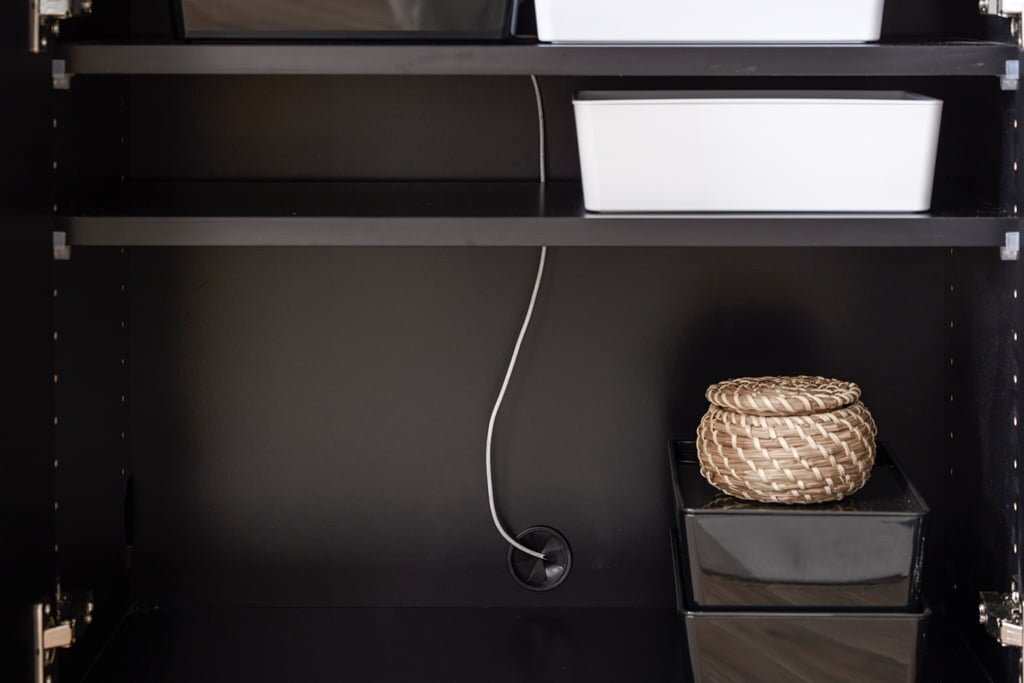 Natural Modern Sideboard｜霧面灰 × 復古木紋｜日本製