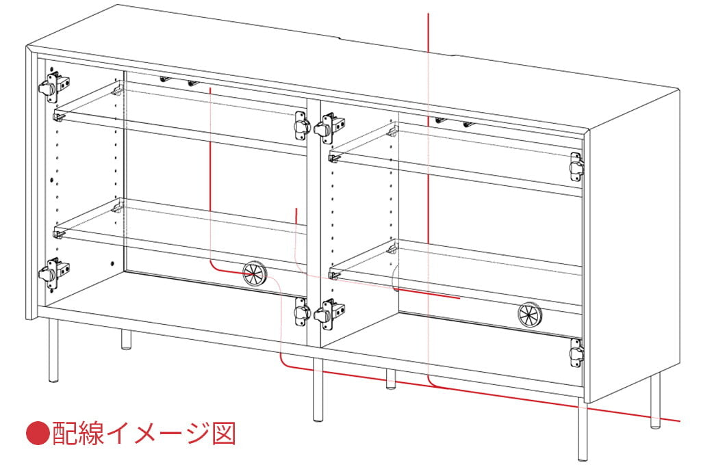 Natural Modern Sideboard｜霧面灰 × 復古木紋｜日本製