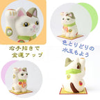 Ishikawa Shigyo Mino Washi Ceramic Maneki Neko – Polka Dot | Mino Washi | Seto Ware | Made in Japan