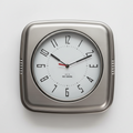 [Industrial Aesthetics] POST GENERAL Minimalist Industrial Wall Clock with Metallic Finish — Limited Edition Silver
