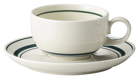 [Mino ware] Snowton Green Tea Cup & Saucer [Made in Japan]