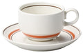 [Mino ware] Snowton Orange Stackable Cup & Saucer [Made in Japan]