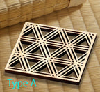 Handcrafted by Artisans: Carved Japanese Cypress Coasters
