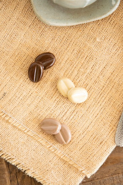 Coffee Bean Ceramic Tableware Rest | Cream | Made in Japan