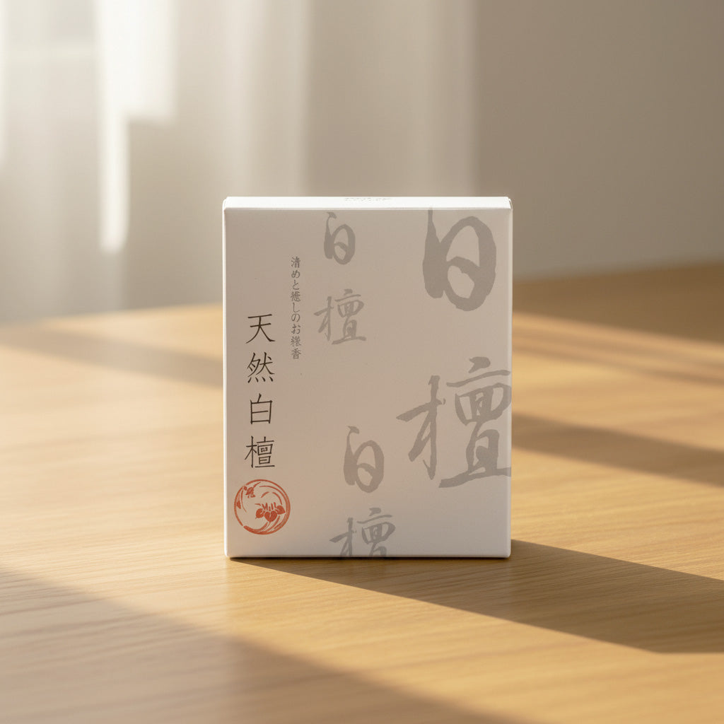 Natural Byakudan Short Incense | Crystal Powder Infusion | Made in Japan