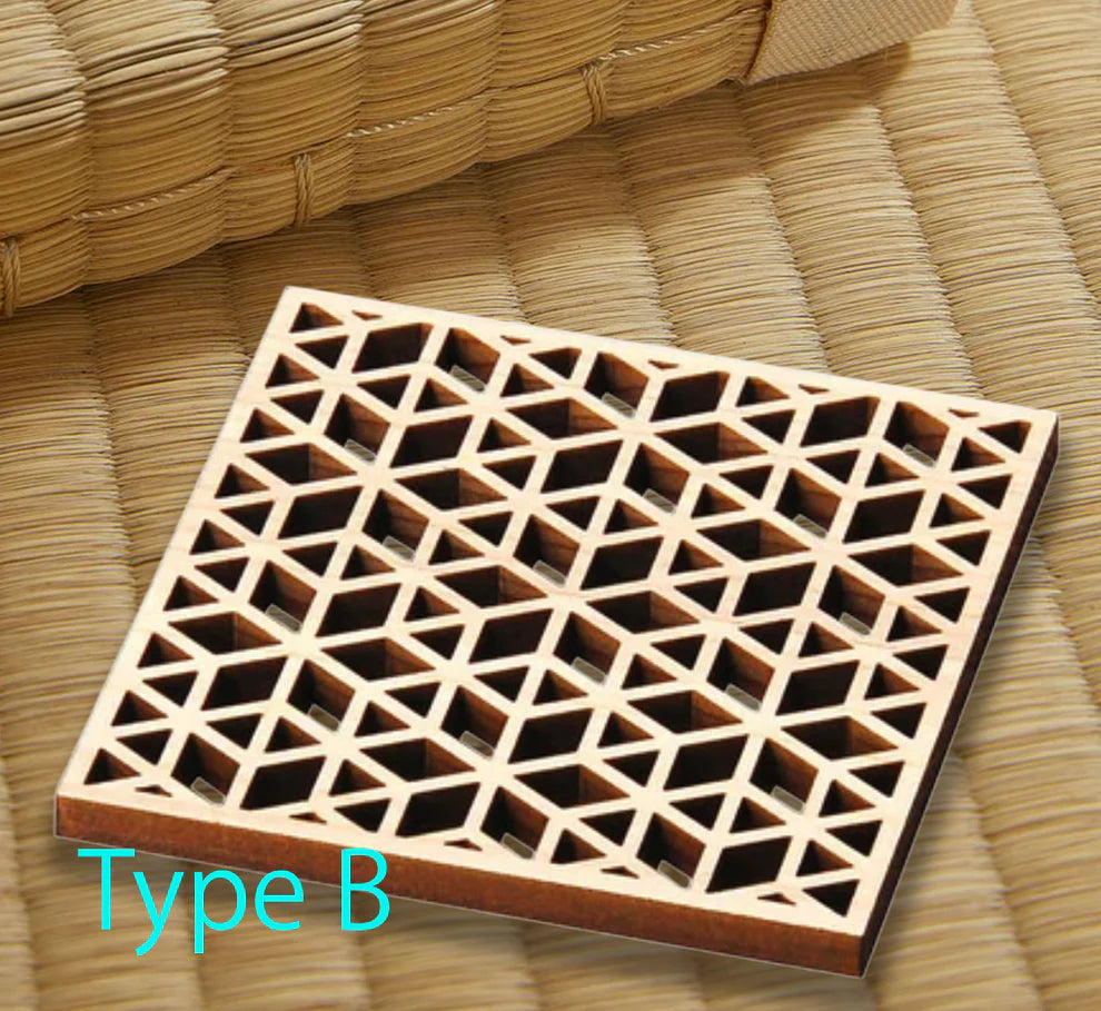 Handcrafted by Artisans: Carved Japanese Cypress Coasters