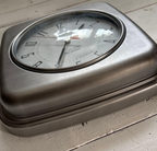 [Industrial Aesthetics] POST GENERAL Minimalist Industrial Wall Clock with Metallic Finish — Limited Edition Silver
