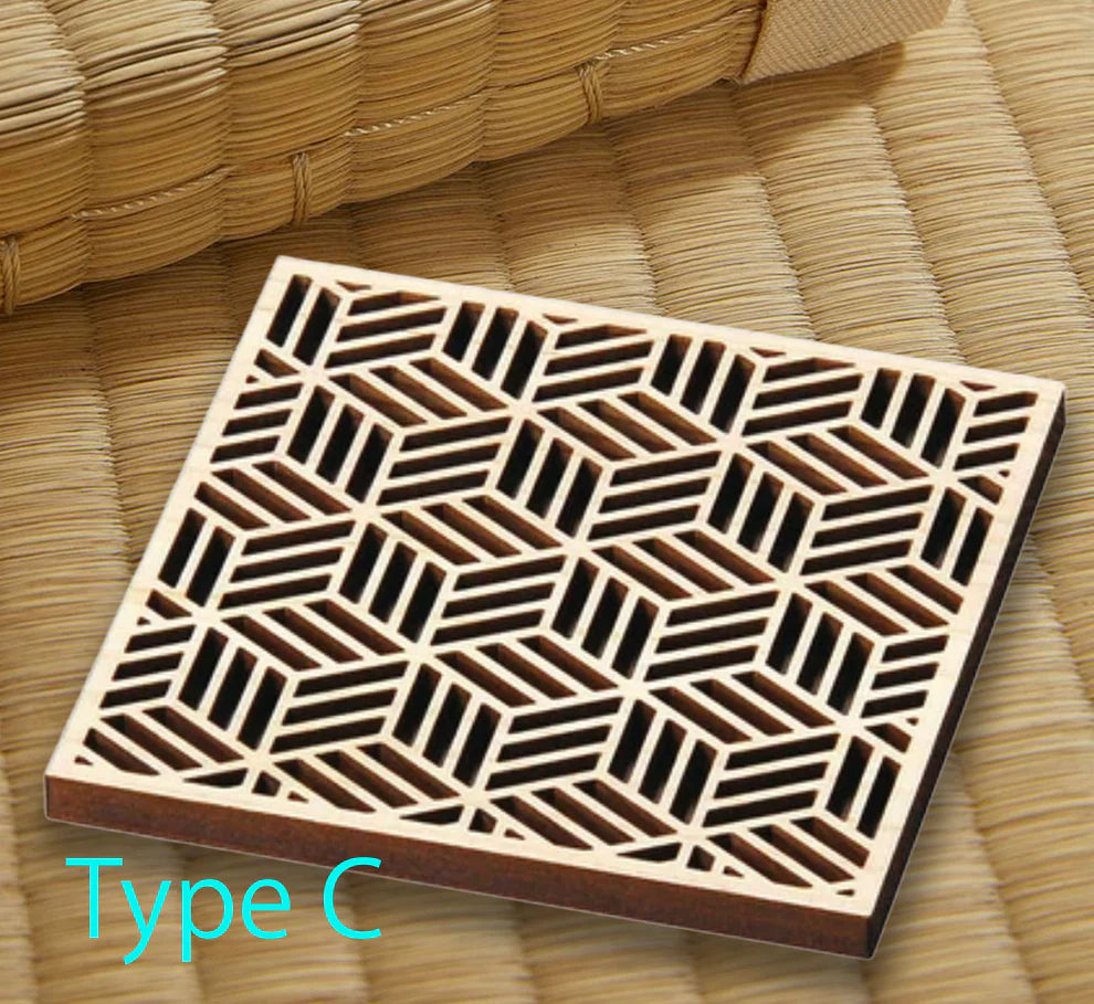 Handcrafted by Artisans: Carved Japanese Cypress Coasters