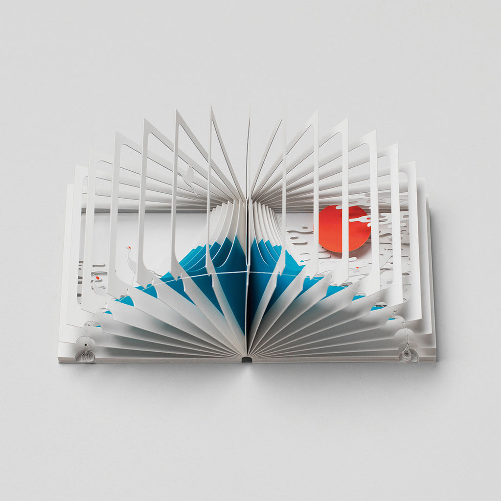 360° Mount Fuji 3D Paper Art Book | Sea of Clouds &amp; Soaring Cranes | Made in Japan