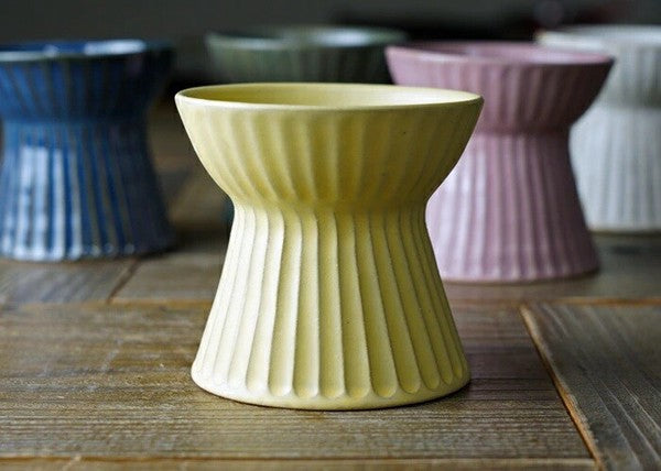 Mashiko Ware Pet Food Bowl for Cats and Small Dogs – Yellow | Mashiko Ware | Made in Japan