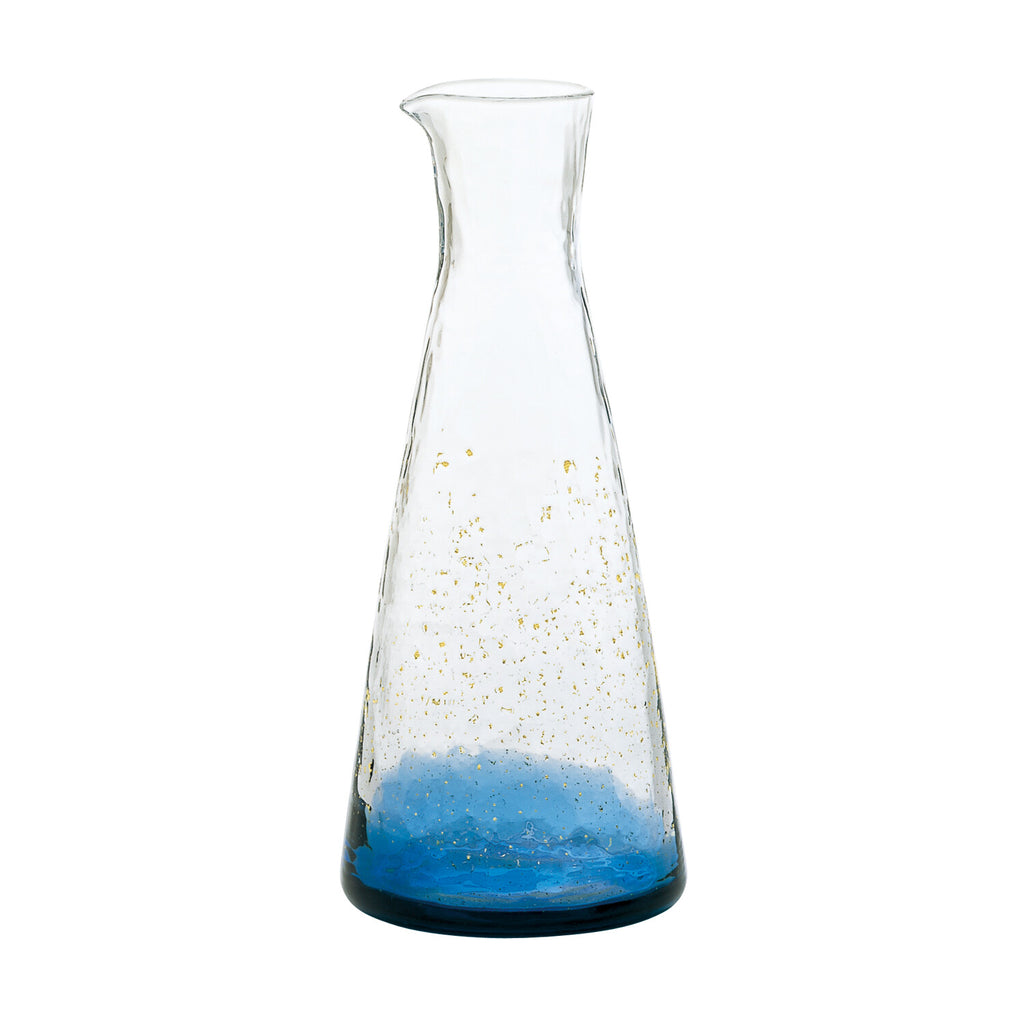 Toyo-Sasaki Glass Yachiyo Kiln Edo Glass Tokkuri | Gold Leaf Handmade Glass | Made in Japan