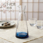 Toyo-Sasaki Glass Yachiyo Kiln Edo Glass Tokkuri | Gold Leaf Handmade Glass | Made in Japan
