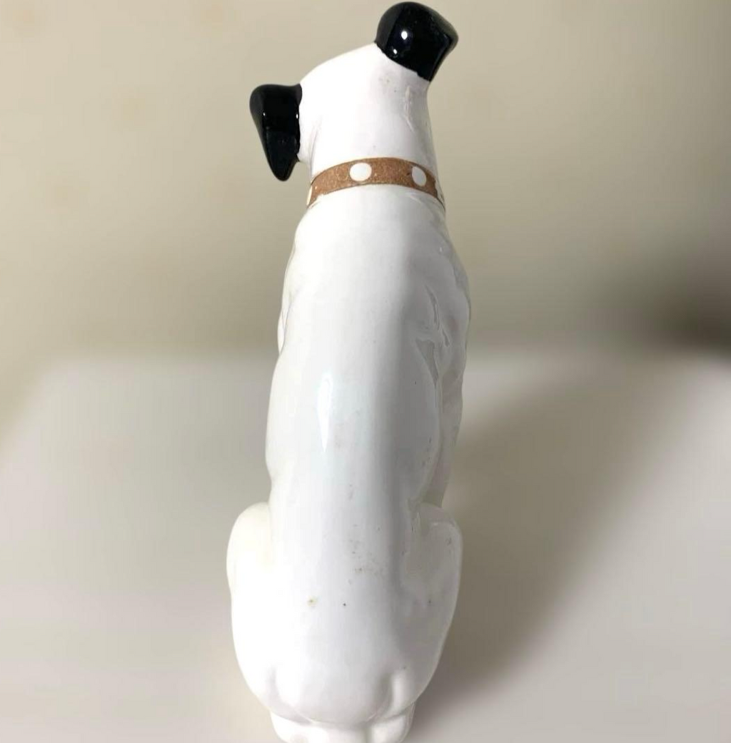 Showa Retro Victor “Nipper” Classic Logo Dog Ceramic Figurine