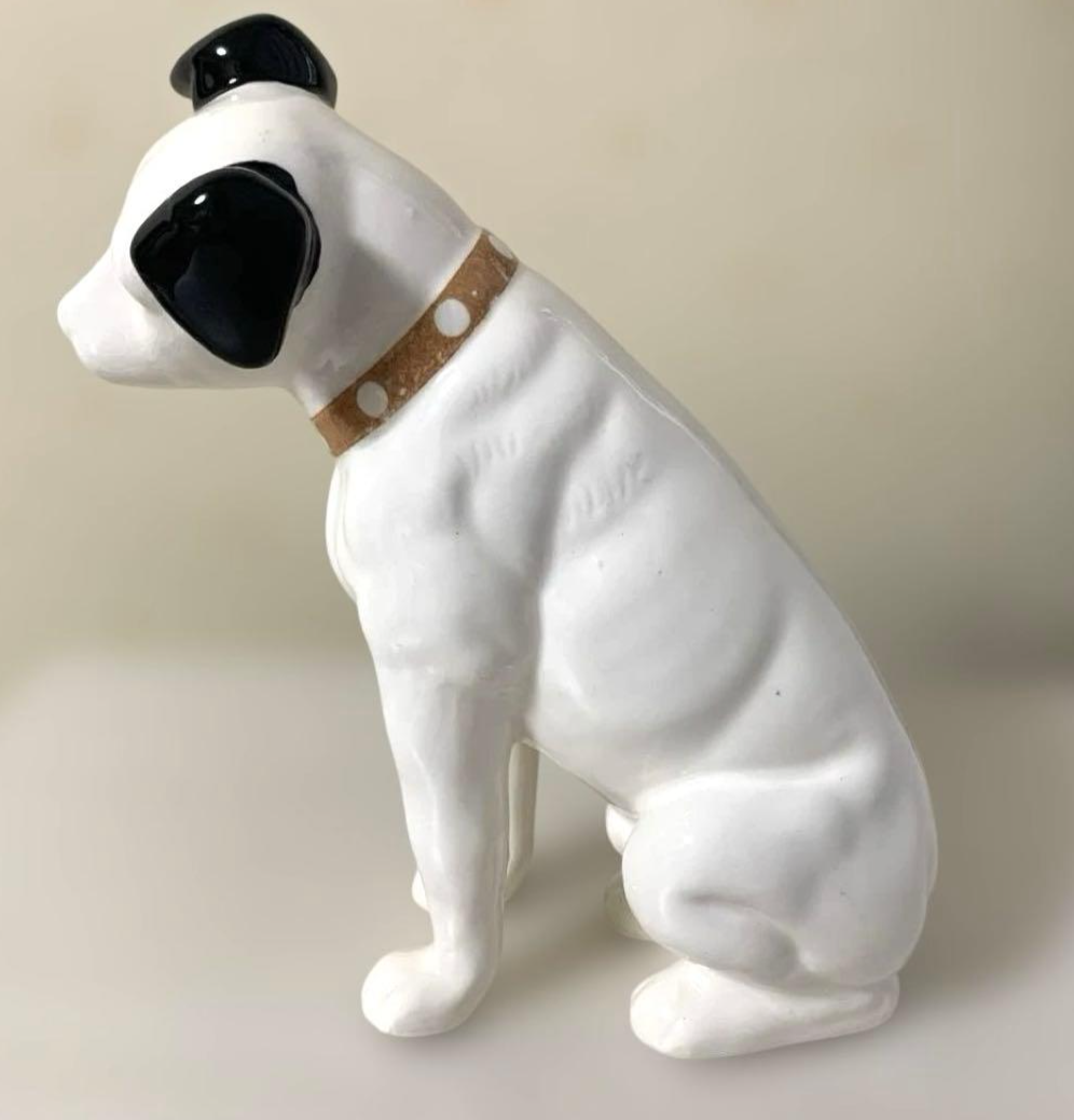 Showa Retro Victor “Nipper” Classic Logo Dog Ceramic Figurine