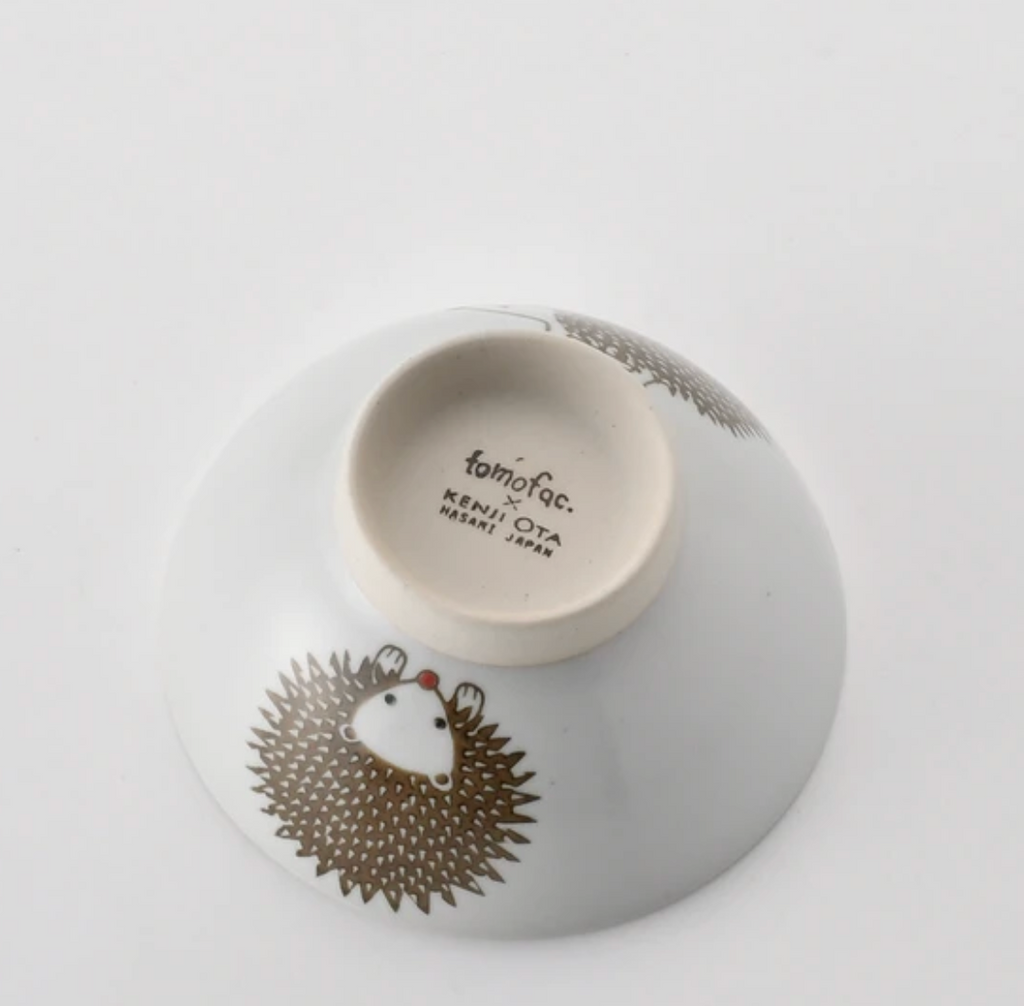 Stamp Hedgehog 刺蝟飯碗｜波佐見燒・Stamp ZOO 系列｜日本製