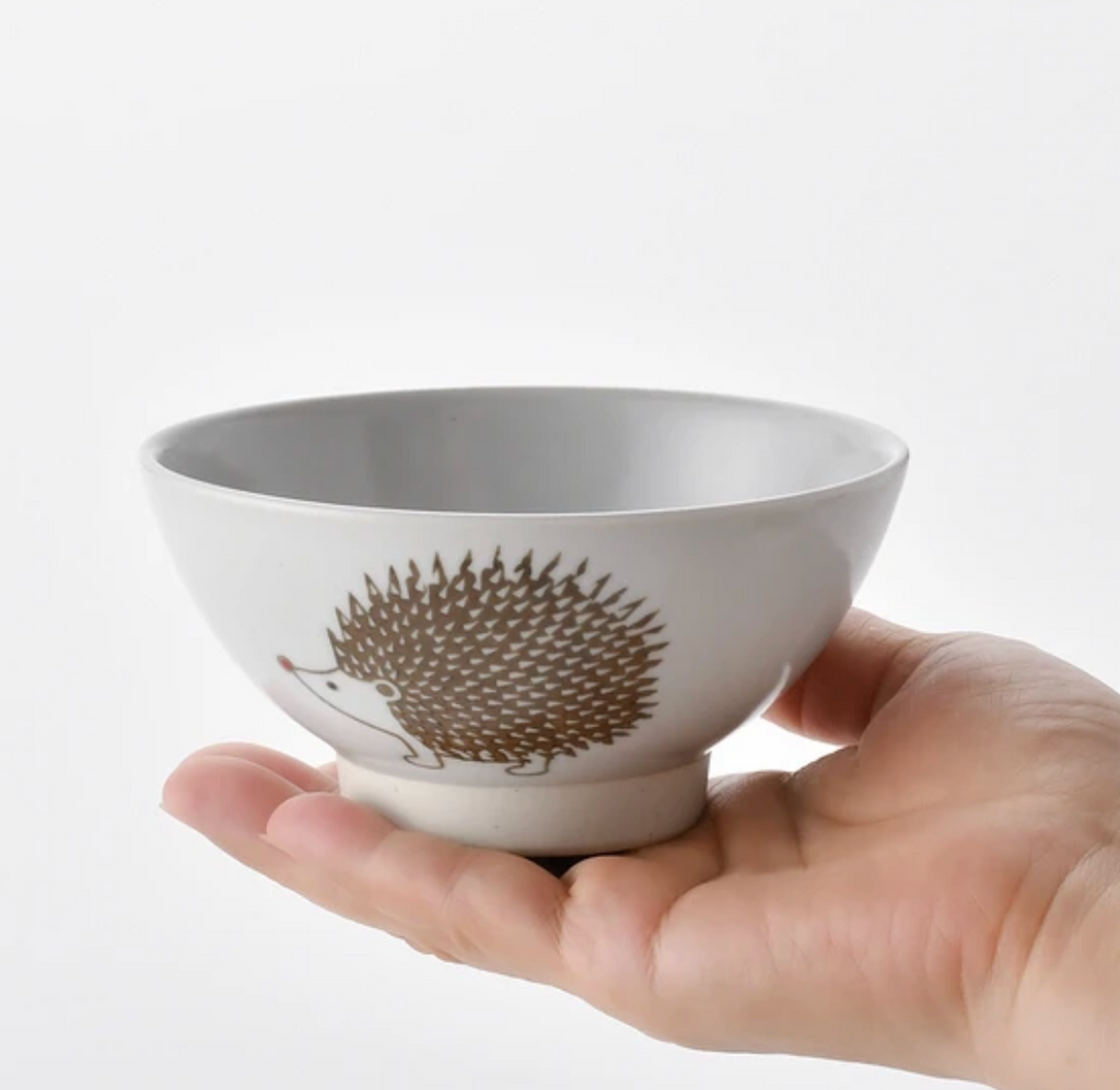 Stamp Hedgehog 刺蝟飯碗｜波佐見燒・Stamp ZOO 系列｜日本製