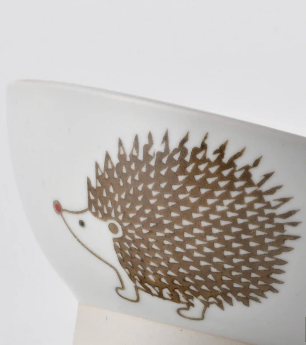 Stamp Hedgehog 刺蝟飯碗｜波佐見燒・Stamp ZOO 系列｜日本製