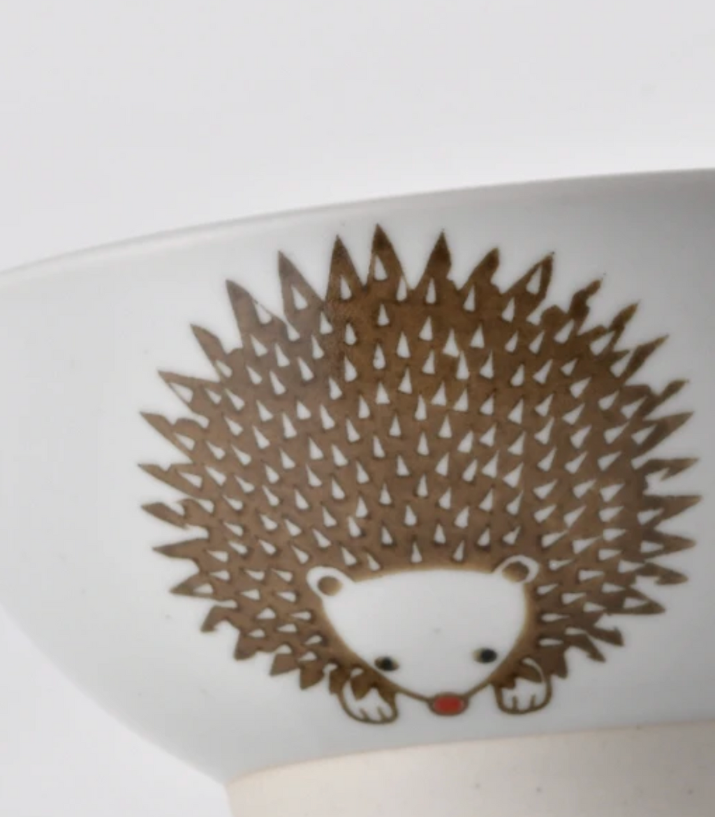 Stamp Hedgehog 刺蝟飯碗｜波佐見燒・Stamp ZOO 系列｜日本製