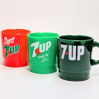 【復古選物】7-UP 經典標誌堆疊杯